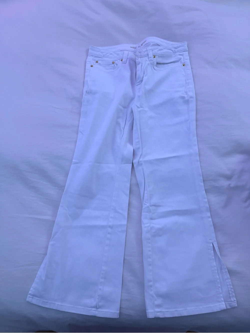 Michael Kors White Women's Cropped Flared Jeans